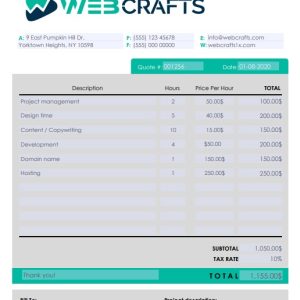 Web Design Quote Template