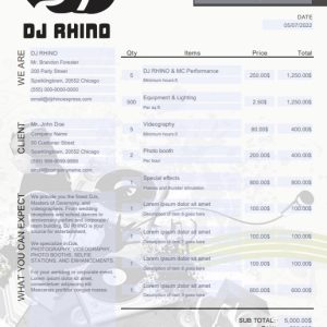 DJ Quote Template