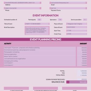 Event Planning Quote