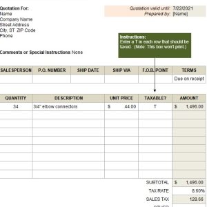 Price Quotation Template