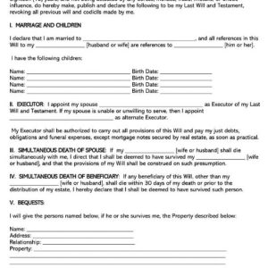 Last Will and Testament