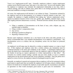 Employment At Will Doctrine