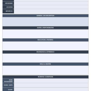 Simple Job Description Template