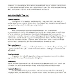 Volunteer Job Description