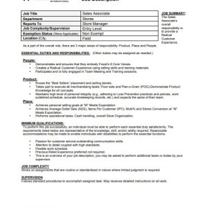 Sales Associate Job Description