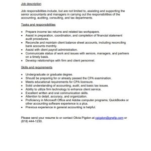Staff Accountant Job Description