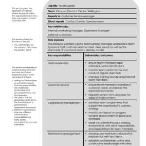 Grey & White Job Description Template