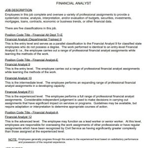 Entry Level Finance Analyst Job Description Finance Template