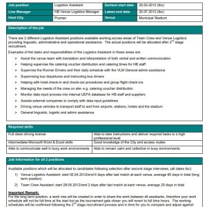 Logistics Assistant Job Description Template