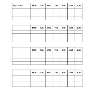 Chore Checklist Template