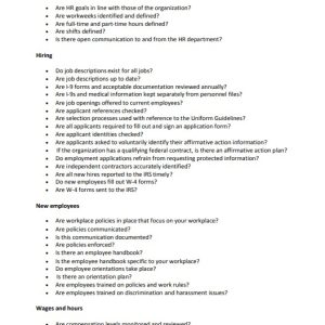 Compliance Checklist Template