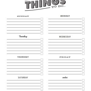 Daily Checklist Template