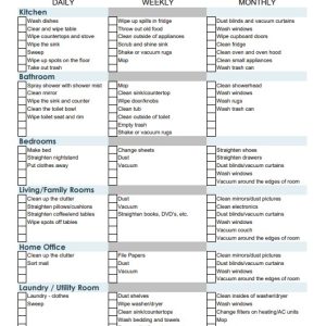 House Cleaning Checklist Template