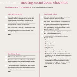 Moving Checklist Template