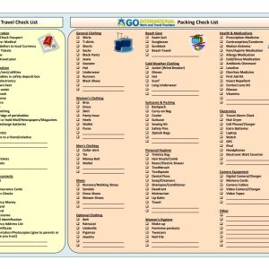 Packing Checklist Template
