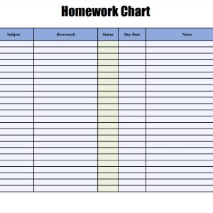 Homework Checklist
