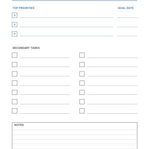 Prioritized To Do List Template