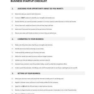 Business Startup Checklist
