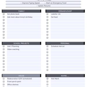 Monthly To Do List Template