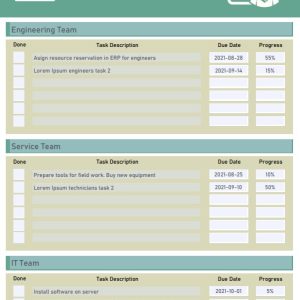 Project Checklist Template