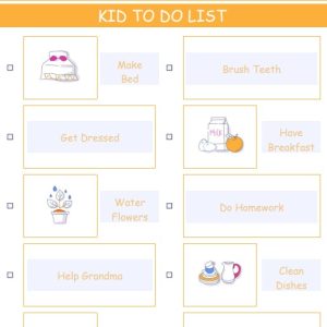 Kid Checklist Template