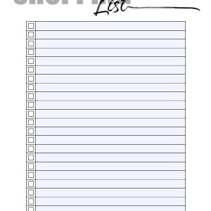 Shopping Checklist Template