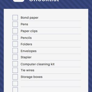 Blue and White Striped Checklist